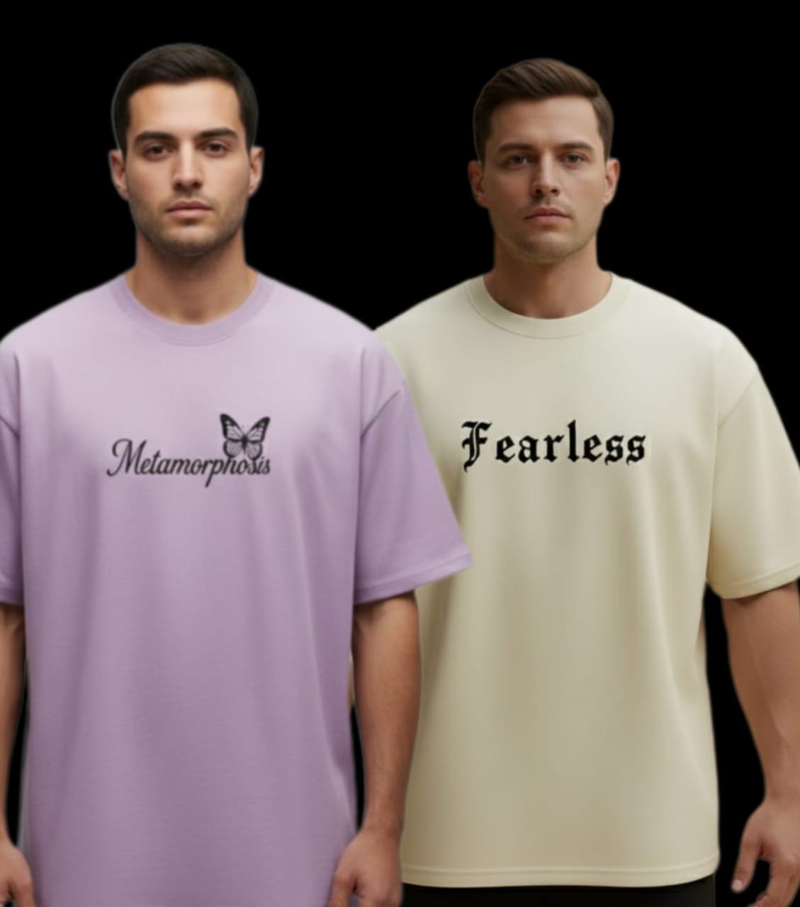 eagle edition and butterfly edition oversized t shirt combo